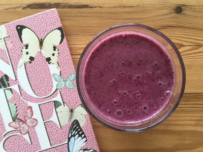 Late summer Pomegranate Blueberry Smoothie